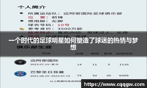 一个时代的足球明星如何塑造了球迷的热情与梦想